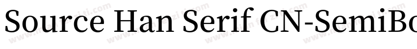 Source Han Serif CN-SemiBold Sourc字体转换